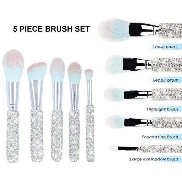 NWT Sparkling Crystal Rhinestone Bling Silver Stocking Stuffers Makeup B… - Picture 10 of 17